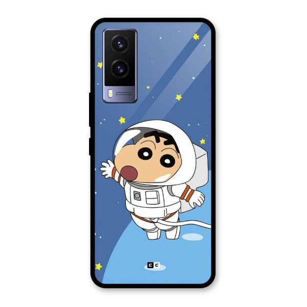 Astronaut Shinchan Glass Back Case for Vivo V21e 5G