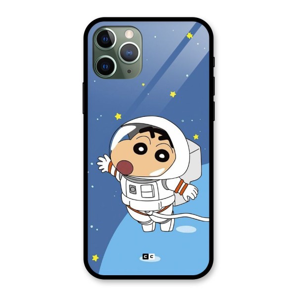 Astronaut Shinchan Glass Back Case for iPhone 11 Pro