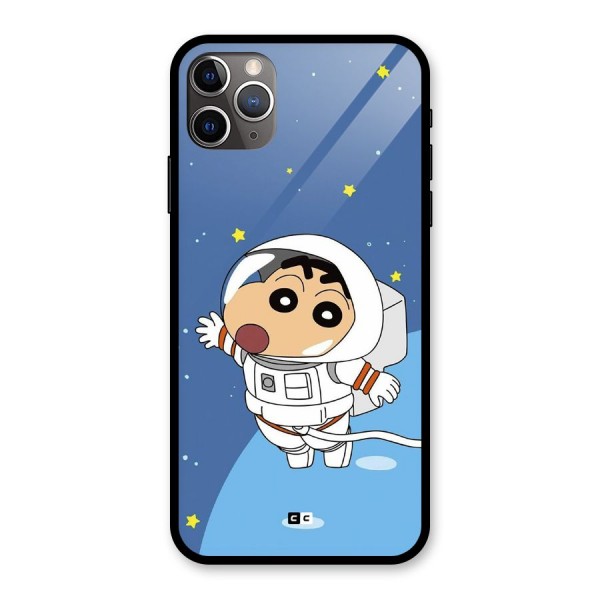 Astronaut Shinchan Glass Back Case for iPhone 11 Pro Max