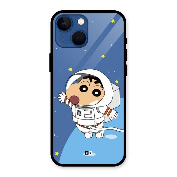 Astronaut Shinchan Glass Back Case for iPhone 13 Mini