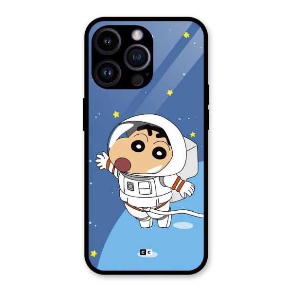 Astronaut Shinchan Glass Back Case for iPhone 14 Pro Max