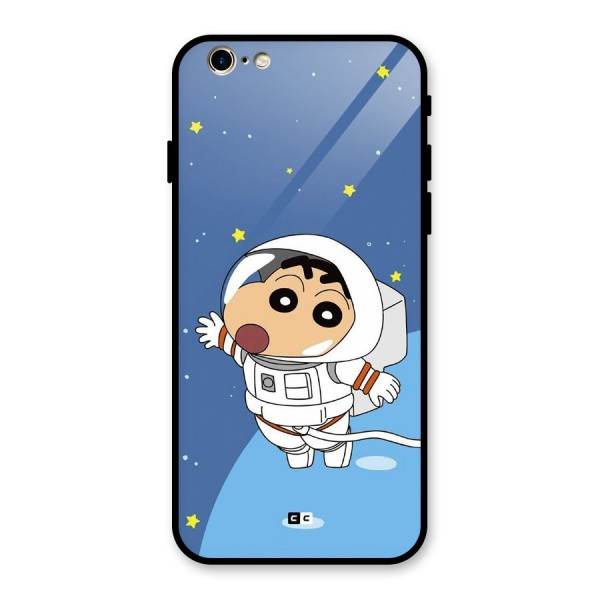 Astronaut Shinchan Glass Back Case for iPhone 6 6S