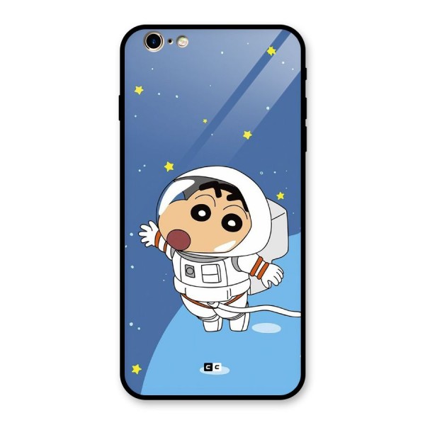 Astronaut Shinchan Glass Back Case for iPhone 6 Plus 6S Plus