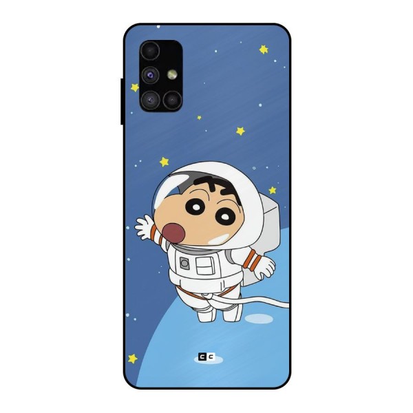 Astronaut Shinchan Metal Back Case for Galaxy M51