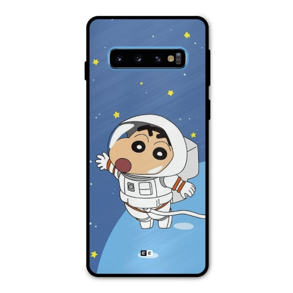 Astronaut Shinchan Metal Back Case for Galaxy S10