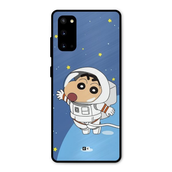 Astronaut Shinchan Metal Back Case for Galaxy S20