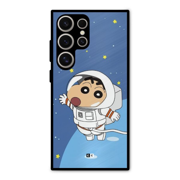 Astronaut Shinchan Metal Back Case for Galaxy S24 Ultra