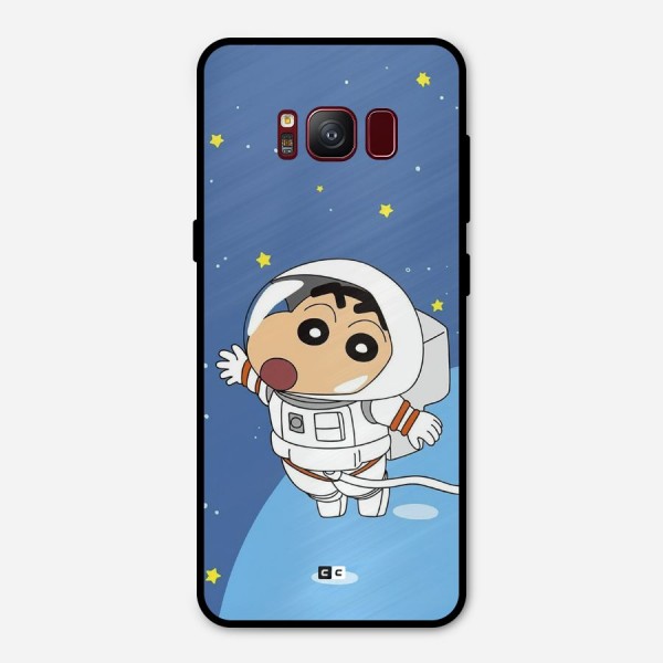 Astronaut Shinchan Metal Back Case for Galaxy S8