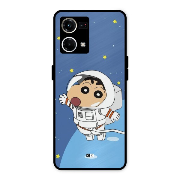 Astronaut Shinchan Metal Back Case for Oppo F21s Pro 4G