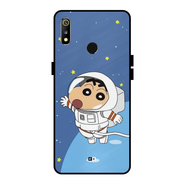 Astronaut Shinchan Metal Back Case for Realme 3