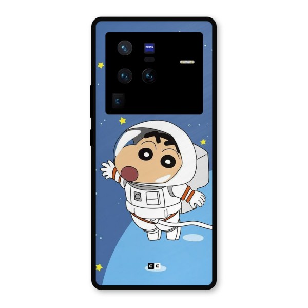 Astronaut Shinchan Metal Back Case for Vivo X80 Pro