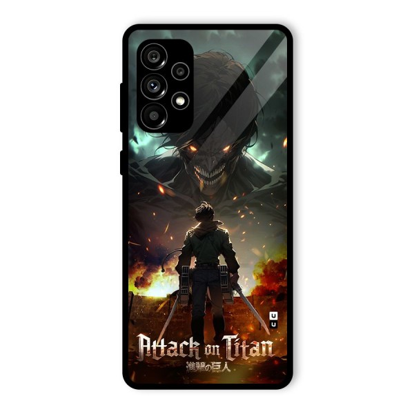 Atack On Titan Glass Back Case for Galaxy A73 5G