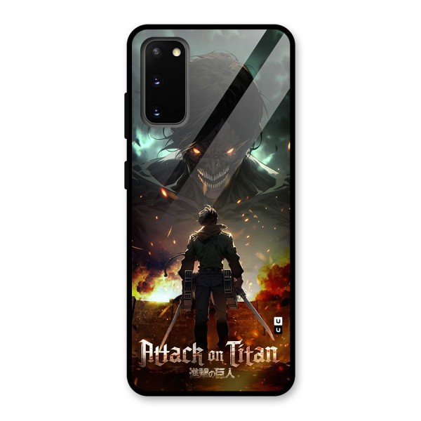 Atack On Titan Glass Back Case for Galaxy S20