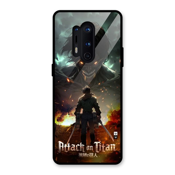 Atack On Titan Glass Back Case for OnePlus 8 Pro