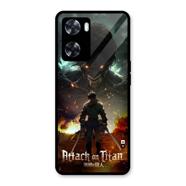 Atack On Titan Glass Back Case for Oppo A77