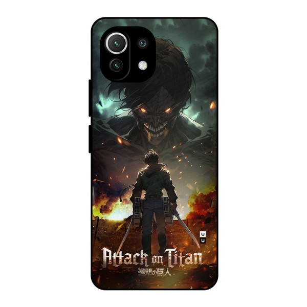 Atack On Titan Metal Back Case for Mi 11 Lite
