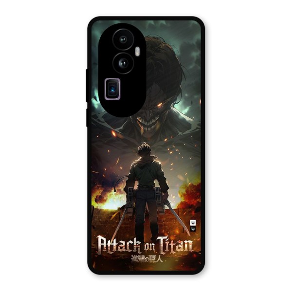Atack On Titan Metal Back Case for Oppo Reno10 Pro Plus