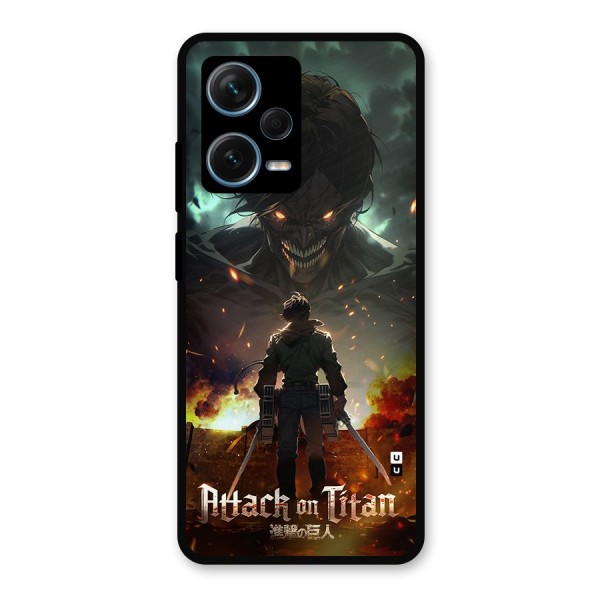Atack On Titan Metal Back Case for Redmi Note 12 Pro Plus 5G