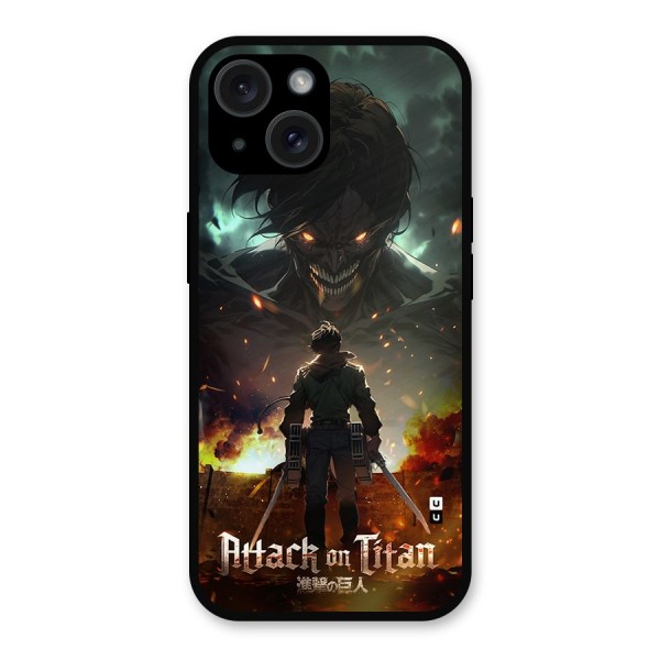 Atack On Titan Metal Back Case for iPhone 15