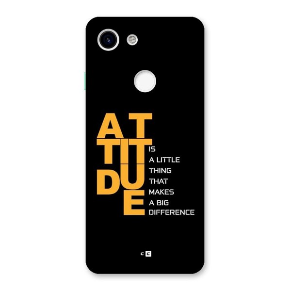 Attitude Difference Back Case for Google Pixel 3