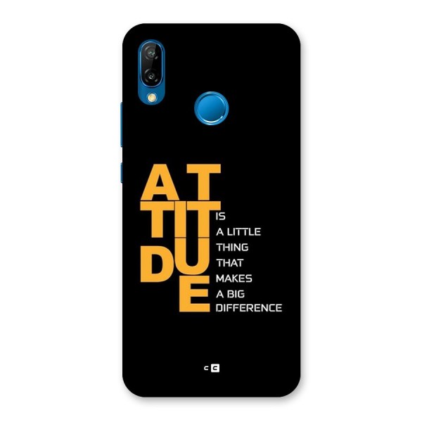 Attitude Difference Back Case for Huawei P20 Lite