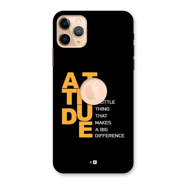 Attitude Difference Back Case for iPhone 11 Pro Max Logo Cut
