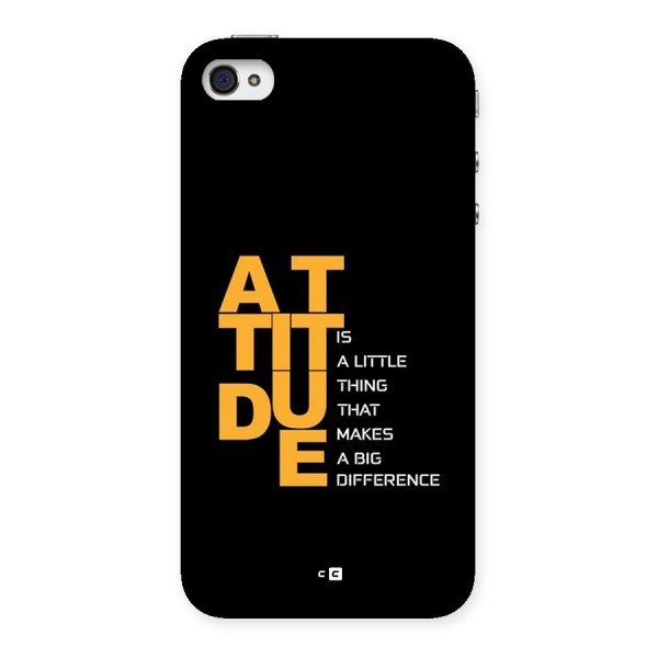 Attitude Difference Back Case for iPhone 4 4s