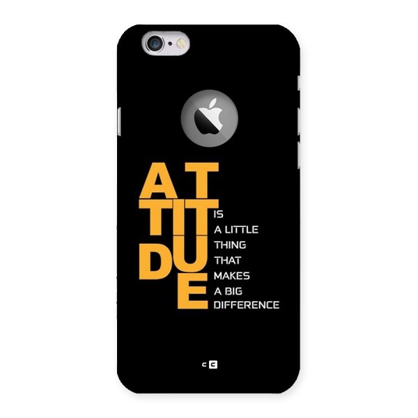 Attitude Difference Back Case for iPhone 6 Logo Cut