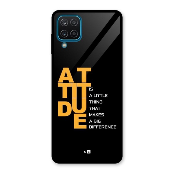 Attitude Difference Glass Back Case for Galaxy A12