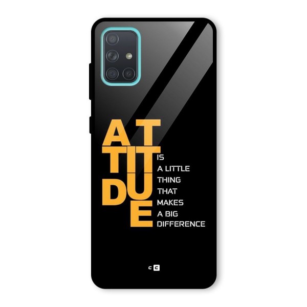 Attitude Difference Glass Back Case for Galaxy A71