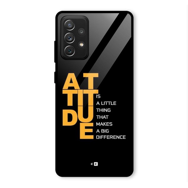 Attitude Difference Glass Back Case for Galaxy A72
