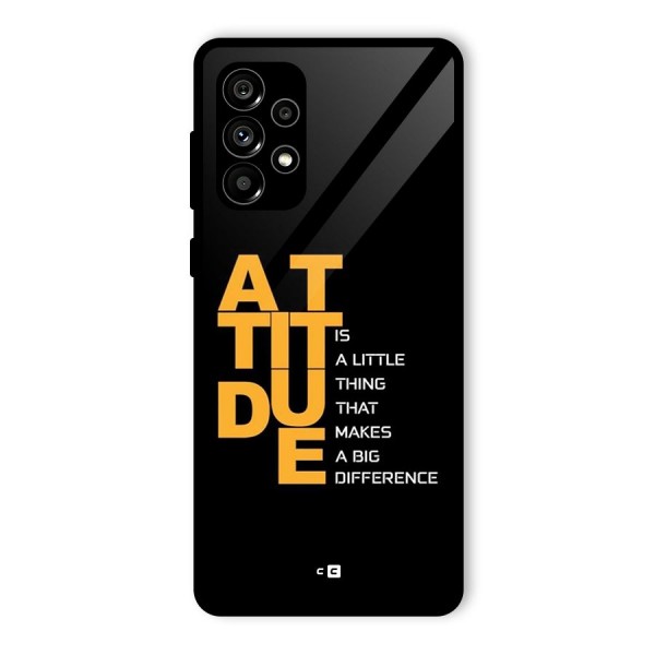 Attitude Difference Glass Back Case for Galaxy A73 5G