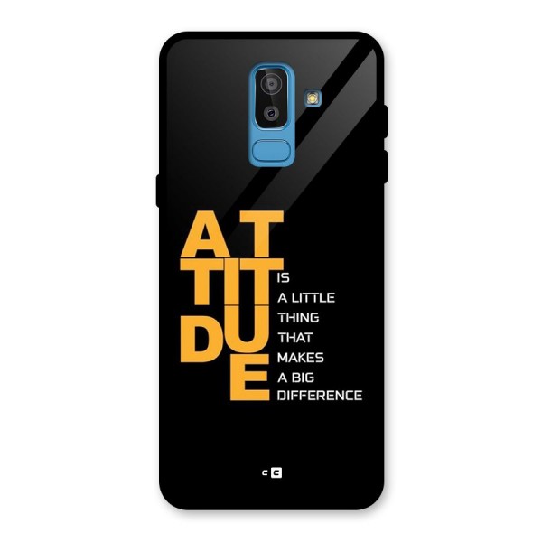 Attitude Difference Glass Back Case for Galaxy J8