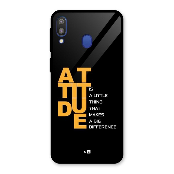 Attitude Difference Glass Back Case for Galaxy M20