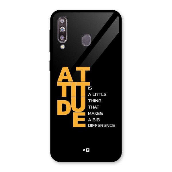 Attitude Difference Glass Back Case for Galaxy M30
