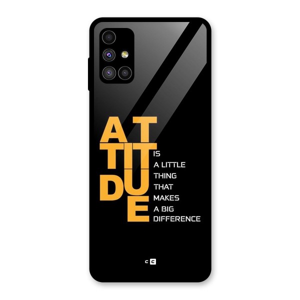 Attitude Difference Glass Back Case for Galaxy M51