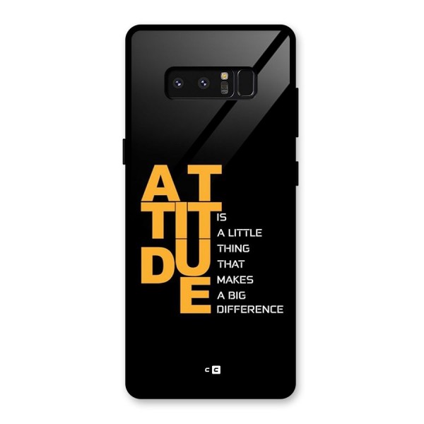 Attitude Difference Glass Back Case for Galaxy Note 8