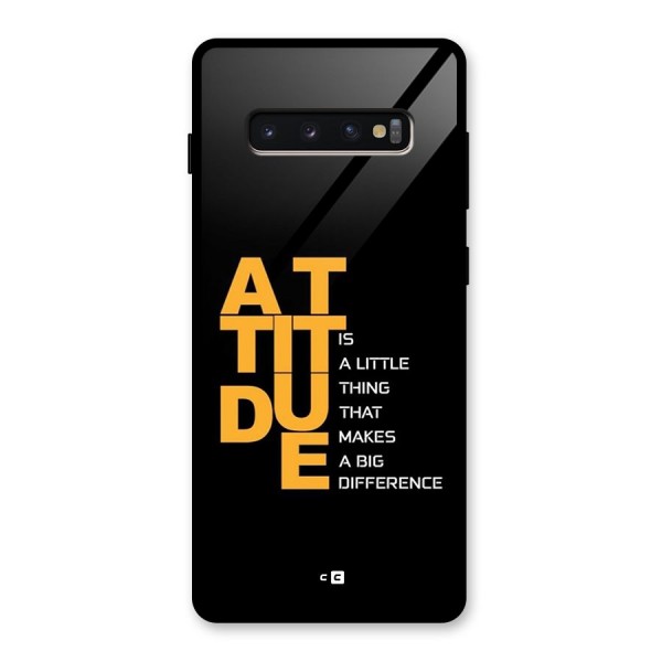 Attitude Difference Glass Back Case for Galaxy S10 Plus