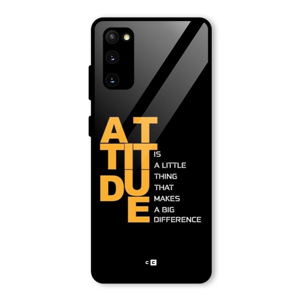 Attitude Difference Glass Back Case for Galaxy S20 FE 5G