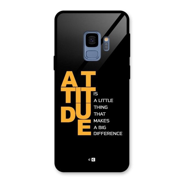 Attitude Difference Glass Back Case for Galaxy S9