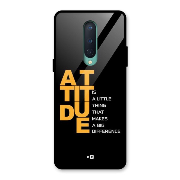 Attitude Difference Glass Back Case for OnePlus 8