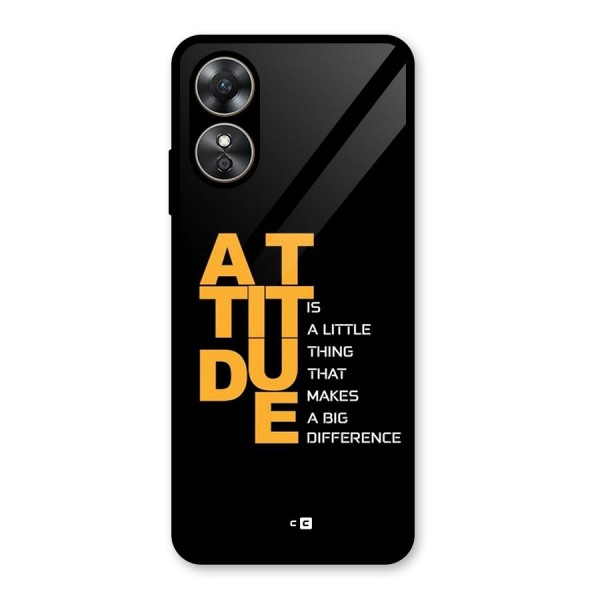 Attitude Difference Glass Back Case for Oppo A17