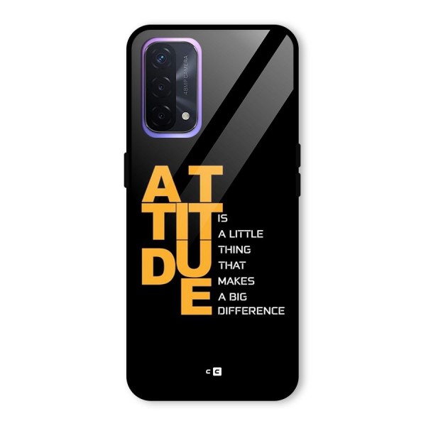 Attitude Difference Glass Back Case for Oppo A74 5G