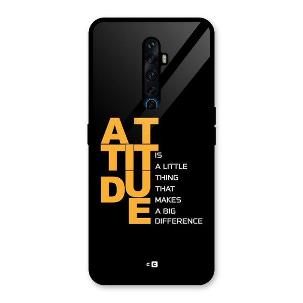 Attitude Difference Glass Back Case for Oppo Reno2 F