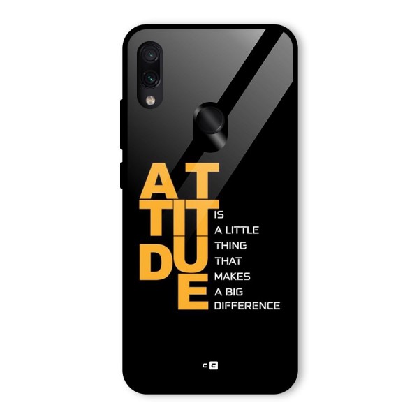 Attitude Difference Glass Back Case for Redmi Note 7S