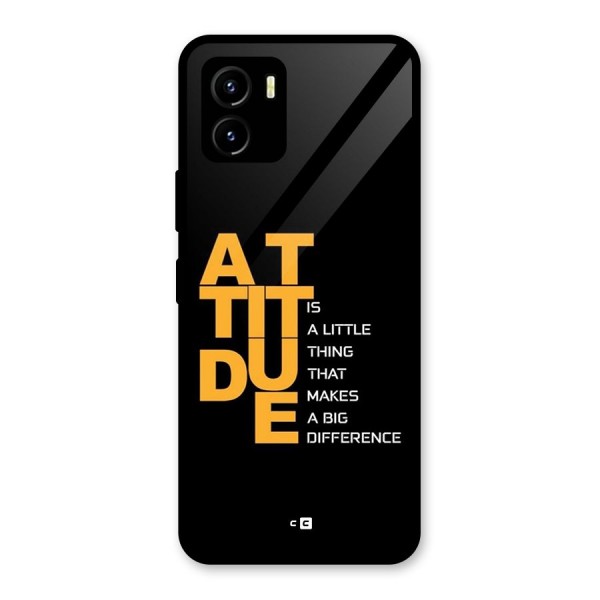 Attitude Difference Glass Back Case for Vivo Y15s