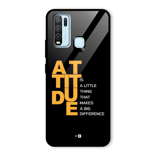 Attitude Difference Glass Back Case for Vivo Y30