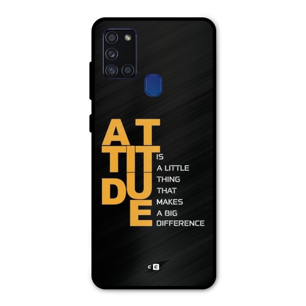 Attitude Difference Metal Back Case for Galaxy A21s