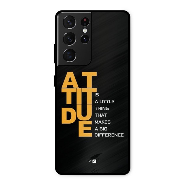 Attitude Difference Metal Back Case for Galaxy S21 Ultra 5G