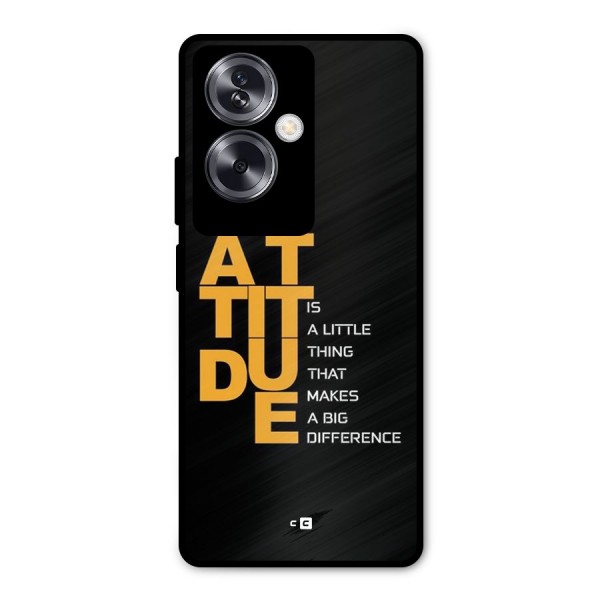 Attitude Difference Metal Back Case for Oppo A79 5G
